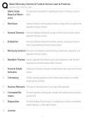 Idaho Mortuary Science and Funeral Service Laws and Practices Exam Study Guide 2026&sol;2027 Accurate Questions with Correct Detailed Solutions &vert;&vert; 100&percnt; Guaranteed Pass Newest Version