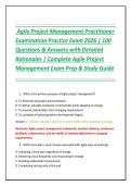Agile Project Management Practitioner Examination Practice Exam 2026 &vert; 100 Questions & Answers with Detailed Rationales &vert; Complete Exam Prep & Study Guide