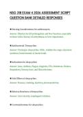 NSG 318 EXAM 4 2026 ASSESSMENT SCRIPT&NewLine;QUESTION BANK DETAILED RESPONSES