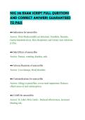 NSG 318 EXAM SCRIPT FULL QUESTIONS&NewLine;AND CORRECT ANSWERS GUARANTEED&NewLine;TO PASS&NewLine;