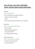 NSG 318 FINAL EXAM 2026 ASSESSMENT&NewLine;SCRIPT QUESTION BANK DETAILED RESPONSES