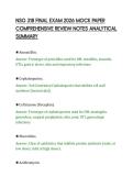 NSG 318 FINAL EXAM 2026 MOCK PAPER&NewLine;COMPREHENSIVE REVIEW NOTES ANALYTICAL&NewLine;SUMMARY