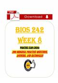 BIOS 242 Week 8 Practice Exam &lpar;PDF&rpar; &vert; 2026 Anatomy & Physiology Exam Questions &vert; Chamberlain University