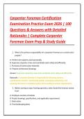 Carpenter Foreman Certification Examination Practice Exam 2026 &vert; 100 Questions & Answers with Detailed Rationales &vert; Complete Carpenter Foreman Exam Prep & Study Guide