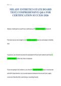 MILADY ESTHETICS STATE BOARD&NewLine;TEST&vert; COMPREHENSIVE Q&A FOR&NewLine;CERTIFICATION SUCCESS 2026
