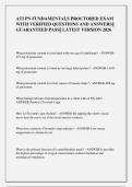 ATI PN FUNDAMENTALS PROCTORED EXAM &NewLine;WITH VERIFIED QUESTIONS AND ANSWERS&vert;&vert; &NewLine;GUARANTEED PASS&vert;&vert; LATEST VERSION 2026 &NewLine; &NewLine; &NewLine;