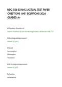 NSG 526 EXAM 2 ACTUAL TEST PAPER&NewLine;QUESTIONS AND SOLUTIONS 2026&NewLine;GRADED A&plus;