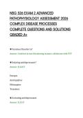 NSG 526 EXAM 2 ADVANCED&NewLine;PATHOPHYSIOLOGY ASSESSMENT 2026&NewLine;COMPLEX DISEASE PROCESSES&NewLine;COMPLETE QUESTIONS AND SOLUTIONS&NewLine;GRADED A&plus;