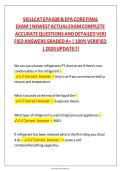 SKILLCAT EPA 608 & EPA CORE FINAL&NewLine;EXAM &vert; NEWEST ACTUAL EXAM COMPLETE ACCURATE QUESTIONS AND DETAILED VERIFIED ANSWERS GRADED A&plus; &NewLine;&vert; 100&percnt; VERIFIED &vert; 2025 UPDATE&excl;&excl;&excl;&NewLine;