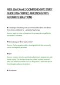 NSG 526 EXAM 2 COMPREHENSIVE STUDY&NewLine;GUIDE 2026 VERIFIED QUESTIONS WITH&NewLine;ACCURATE SOLUTIONS&NewLine;