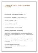ALEKS PLACEMENT TEST &colon; CHEMISTRY &NewLine;EXAM 2026