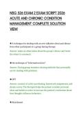 NSG 526 EXAM 2 EXAM SCRIPT 2026&NewLine;ACUTE AND CHRONIC CONDITION&NewLine;MANAGEMENT COMPLETE SOLUTION&NewLine;VIEW