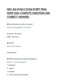NSG 526 EXAM 2 EXAM SCRIPT FINAL&NewLine;PAPER 2026 COMPLETE QUESTIONS AND&NewLine;CORRECT ANSWERS&NewLine;