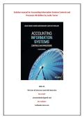 Solution Manual For Accounting Information Systems&colon; Controls and Processes&comma; 4th Edition by Leslie Turner&comma; Andrea B&period; Weickgenannt&comma; Mary Kay Copeland &lpar;ALL CHAPTERS COVERED WITH COMPLETE TEST BANK&rpar;