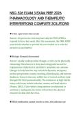 NSG 526 EXAM 3 EXAM PREP 2026&NewLine;PHARMACOLOGY AND THERAPEUTIC&NewLine;INTERVENTIONS COMPLETE SOLUTIONS&NewLine;