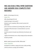 NSG 526 EXAM 3 FINAL PAPER QUESTIONS&NewLine;AND ANSWERS 2026 COMPLETE STUDY&NewLine;RESOURCE&NewLine;