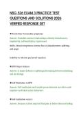 NSG 526 EXAM 3 PRACTICE TEST&NewLine;QUESTIONS AND SOLUTIONS 2026&NewLine;VERIFIED RESPONSE SET