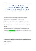 FIRE STATE TESTCOMPREHENSIVE Q&A FOR&NewLine;CERTIFICATION SUCCESS 2026