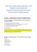 TNCC Pre-Course Study Guide Exam &colon; 200 Multiple Choice Questions & Answers&sol;Trauma Nursing Core Course  Practice Test & Verified solutions&period;X