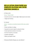 NSG 527 ACTUAL EXAM PAPER 2026&NewLine;COMPLETE SOLUTIONS AND TESTED&NewLine;QUESTIONS GRADED A&plus;