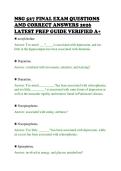 NSG 527 FINAL EXAM QUESTIONS&NewLine;AND CORRECT ANSWERS 2026&NewLine;LATEST PREP GUIDE VERIFIED A&plus;&NewLine;