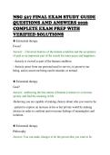 NSG 527 FINAL EXAM STUDY GUIDE&NewLine;QUESTIONS AND ANSWERS 2026&NewLine;COMPLETE EXAM PREP WITH&NewLine;VERIFIED SOLUTIONS