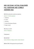 NSG 552 EXAM 1 ACTUAL EXAM PAPER&NewLine;FULL QUESTIONS AND CORRECT&NewLine;ANSWERS 2026