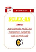 NCLEX-RN Practice Exam &lpar;PDF&rpar; &vert; 2026 NCLEX Questions & Answers &vert; Chamberlain University
