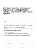 NUR 330 MIDTERM STUDY GUIDE &vert; NUR 330 MIDTERM EXAM PRACTICE QUESTIONS & ANSWERS &vert; COMPREHENSIVE NURSING REVIEW 2026&sol;2027