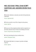 NSG 552 EXAM 1 FINAL EXAM SCRIPT&NewLine;QUESTIONS AND ANSWERS REVIEW PACK&NewLine;2026