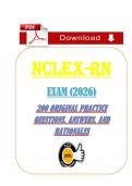 NCLEX-RN Exam &lpar;PDF&rpar; &vert; 2026 NCLEX Practice Questions & Answers &vert; Chamberlain University