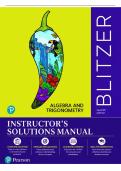 Instructor&rsquo;s Solutions Manual for Algebra and Trigonometry&comma; 7th Edition &lpar;Blitzer&comma; 2021&rpar; &vert; Prerequisites & All Chapters 1&ndash;11 Covered