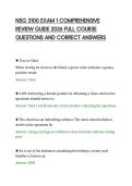 NSG 3100 EXAM 1 COMPREHENSIVE&NewLine;REVIEW GUIDE 2026 FULL COURSE&NewLine;QUESTIONS AND CORRECT ANSWERS&NewLine;