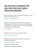 NSG 3100 EXAM 1 EXAMINATION TEST&NewLine;2026 CORE TOPICS AND CLINICAL&NewLine;APPLICATION QUESTIONS&NewLine;