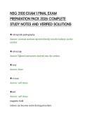 NSG 3100 EXAM 1 FINAL EXAM&NewLine;PREPARATION PACK 2026 COMPLETE&NewLine;STUDY NOTES AND VERIFIED SOLUTIONS&NewLine;