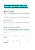 NSG 3130 EXAM 2 STUDY GUIDE FULL&NewLine;QUESTIONS WITH DETAILED ANSWERS