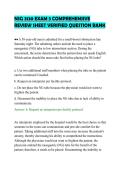 NSG 3130 EXAM 3 COMPREHENSIVE&NewLine;REVIEW SHEET VERIFIED QUESTION BANK&NewLine;