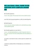 NSG 3130 EXAM 3 FINAL PAPER TESTED&NewLine;QUESTIONS WITH COMPLETE ANSWER&NewLine;KEY&NewLine;