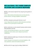 NSG 3130 EXAM 3 TEST PAPER COMPLETE&NewLine;SOLUTIONS AND ACCURATE RESPONSES