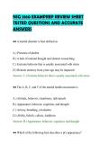 NSG 3160 EXAMPREP REVIEW SHEET&NewLine;TESTED QUESTIONS AND ACCURATE&NewLine;ANSWERS&NewLine;
