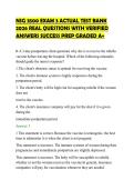 NSG 3500 EXAM 3 ACTUAL TEST BANK&NewLine;2026 REAL QUESTIONS WITH VERIFIED&NewLine;ANSWERS SUCCESS PREP GRADED A&plus;&NewLine;
