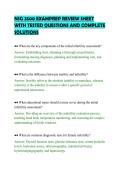 NSG 3500 EXAMPREP REVIEW SHEET&NewLine;WITH TESTED QUESTIONS AND COMPLETE&NewLine;SOLUTIONS&NewLine;