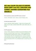 NSG 3800 GALEN COLLEGE OF NURSING&NewLine;EXAM SCRIPT 2026 FULL QUESTIONS AND&NewLine;CORRECT ANSWERS GUARANTEED PASS&NewLine;GRADED A&plus;