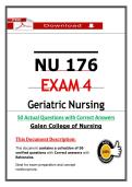 NU 176 Geriatric Nursing Exam 4 &vert; 50 Q&As with Rationales &ndash; Galen College  