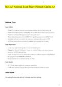 NCCAP National Exam Study &vert;Already Graded A&plus;