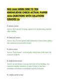 NSG 5003 WEEK ONE TO TEN&NewLine;KNOWLEDGE CHECK ACTUAL PAPER&NewLine;2026 QUESTIONS WITH SOLUTIONS&NewLine;GRADED A&plus;
