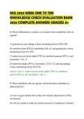 NSG 5003 WEEK ONE TO TEN&NewLine;KNOWLEDGE CHECK EVALUATION BANK&NewLine;2026 COMPLETE ANSWERS GRADED A&plus;