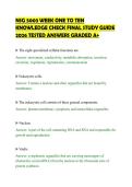 NSG 5003 WEEK ONE TO TEN&NewLine;KNOWLEDGE CHECK FINAL STUDY GUIDE&NewLine;2026 TESTED ANSWERS GRADED A&plus;&NewLine;
