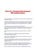CHLH 101- Final Exam Notes Questions With Verified Answers