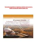 Test bank-essentials of maternity newborn and women&rsquo;s health nursing 5th edition susan ricci 